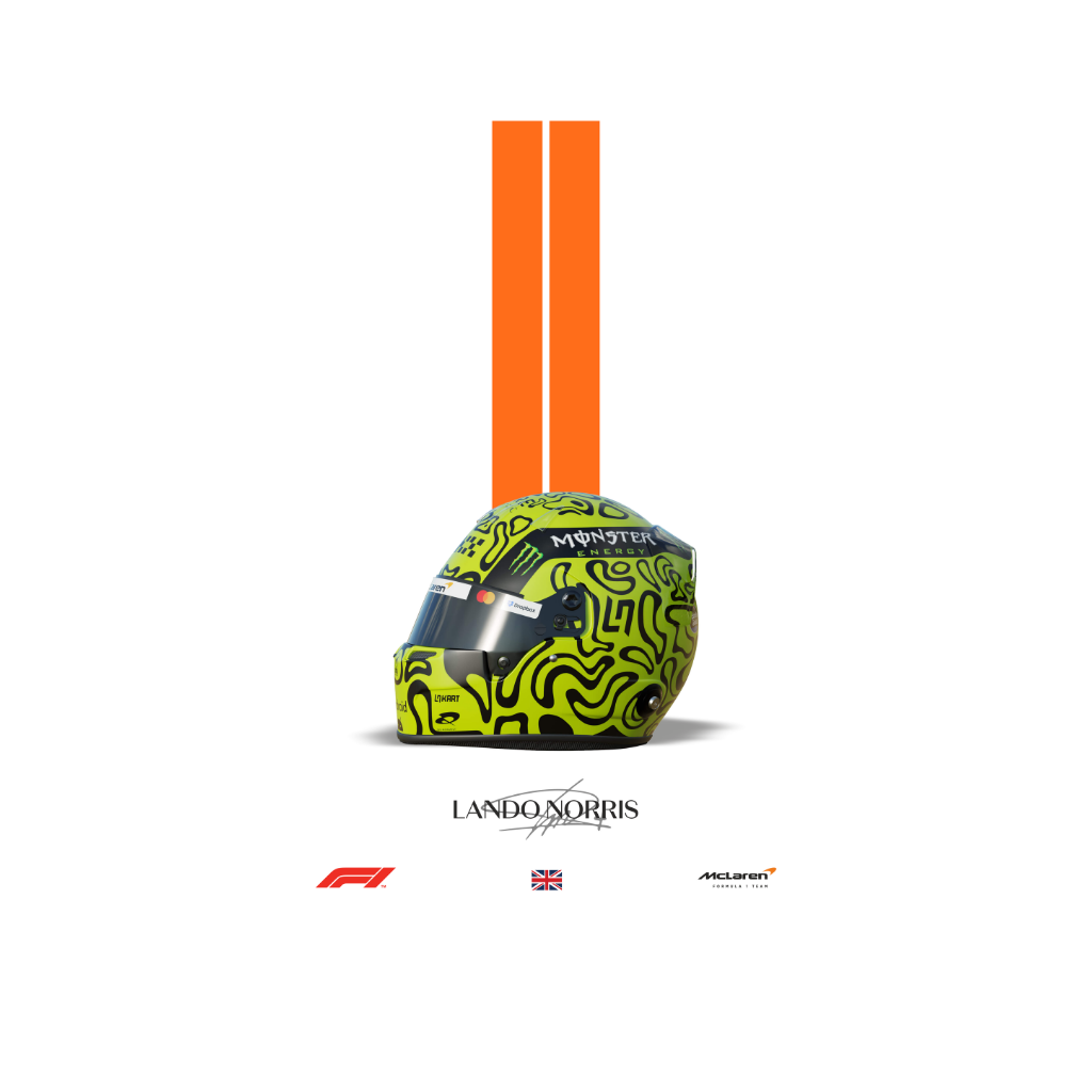 LN1 Lando Norris Helmet Print on Photographic Paper