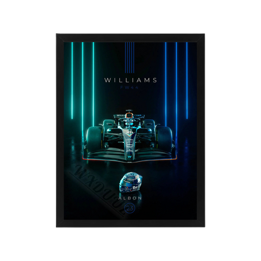 Williams FW44 Alex Albon Framed Print