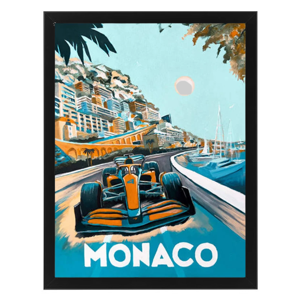 Neon Monaco canvas art