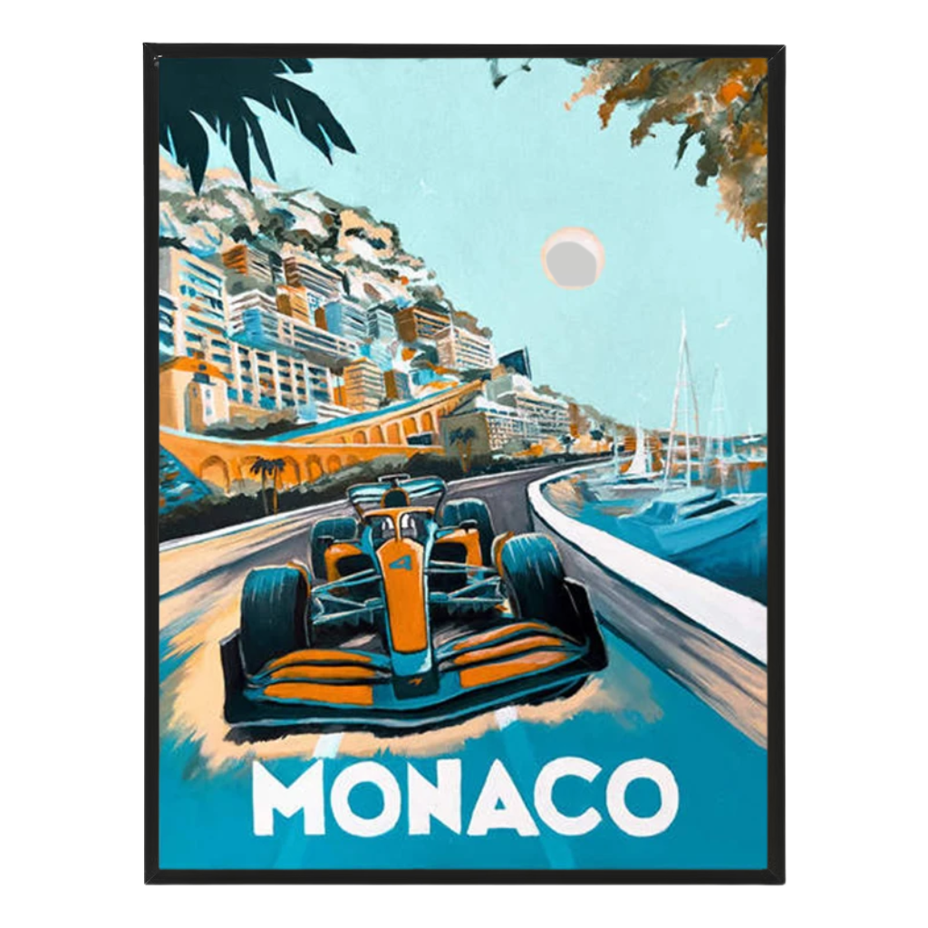 Neon Monaco canvas art