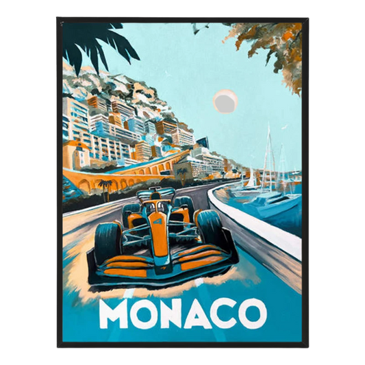 Neon Monaco canvas art
