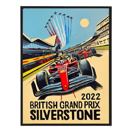 Neon Silverstone canvas print