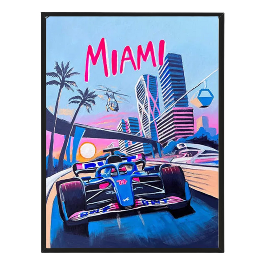 Neon Miami canvas print