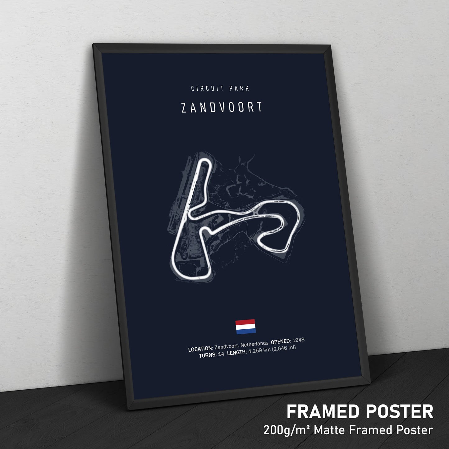 Zandvoort F1 Circuit Framed Canvas Print