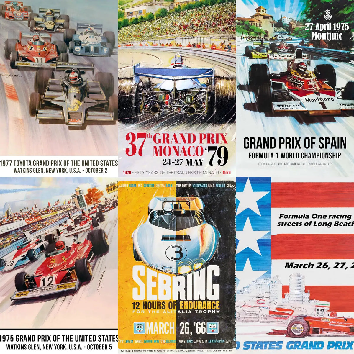 Iconic Racing Poster *Digital Download* Over 30 Vintage Racing Posters Print and enjoy, Sup ...