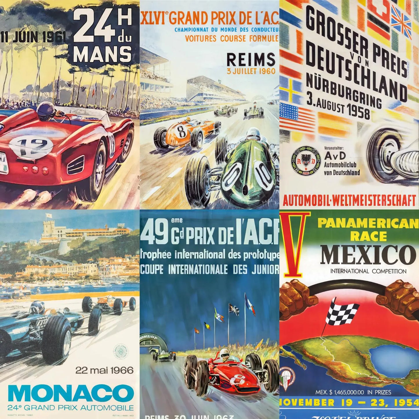 *Digital Download* Over 30 Vintage Racing Posters Print and enjoy, Super High res