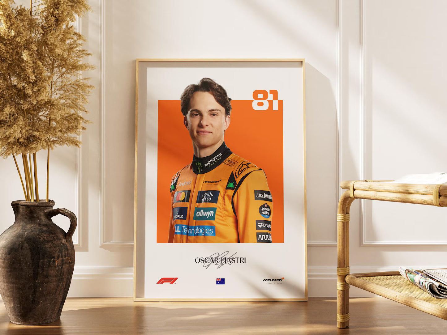 *Instant Digital Download* Oscar Piastri 81 Mclaren Portrait