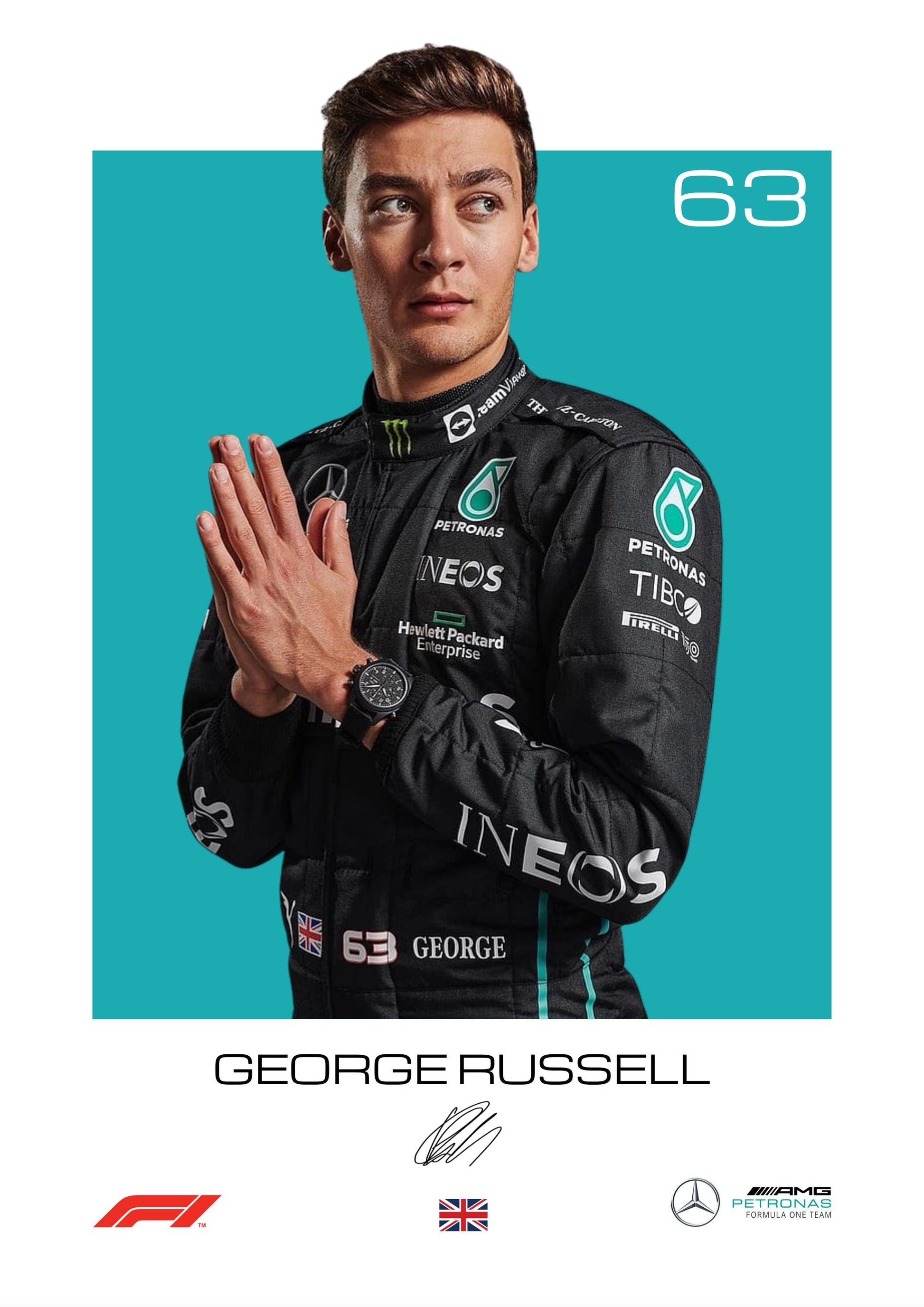George Russell Mercedes *Digital Download Print*