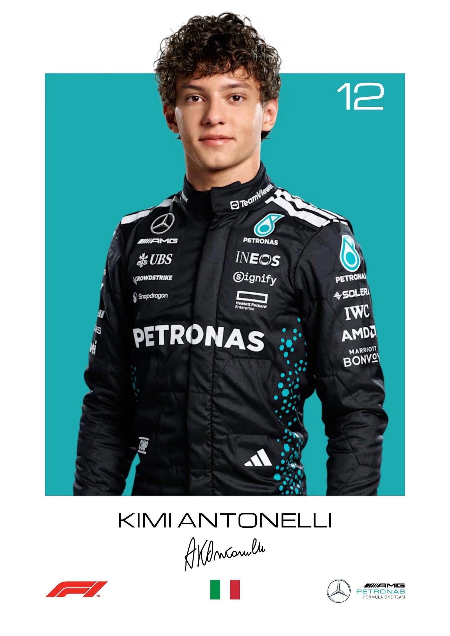 Kimi Antonelli Mercedes *Digital Download Print*